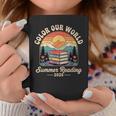 Color Our World Summer Reading 2025 Cute Book Wildflowers Graphic Print Coffee Mug Unique Gifts