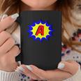 Comic Book Style Monogram Initial Letter A Superhero Graphic Print Coffee Mug Unique Gifts Comic Book Style Monogram Initial Letter A Superhero Graphic Print Coffee Mug Unique Gifts