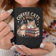 Cozy Reading Cat Coffee And Books Lover Artwork Graphic Print Coffee Mug Unique Gifts