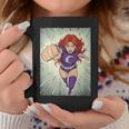 The Crimson Crescent 90s Retro Comic Book Superheroine Art Graphic Print Coffee Mug Unique Gifts