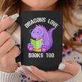 Cure Dragons Love Books Too Graphic Print Coffee Mug Unique Gifts