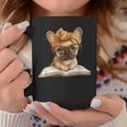 Cute Bulldog Reading Dog Book Lover Animal Graphic French Graphic Print Coffee Mug Unique Gifts