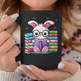 Cute Bunny Reader Rabbit Book Lover Reading Graphic Print Coffee Mug Unique Gifts