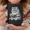 Cute Cat Reading Book Adorable Cats Books Lover Graphic Print Coffee Mug Unique Gifts Cute Cat Reading Book Adorable Cats Books Lover Graphic Print Coffee Mug Unique Gifts