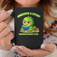 Cute Dino Book Lover Unearth A Story Summer Reading Graphic Print Coffee Mug Unique Gifts