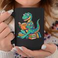 Cute Dinosaur TalesRex Reading Books Lover Graphic Print Coffee Mug Unique Gifts
