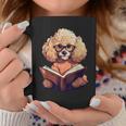 Cute Dog Poodle Reading Book Graphic Print Coffee Mug Unique Gifts Cute Dog Poodle Reading Book Graphic Print Coffee Mug Unique Gifts