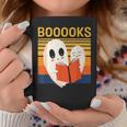 Cute Ghost Book Reading Halloween Teacher Puns Booooks For Men Women Kids Graphic Print Coffee Mug Unique Gifts