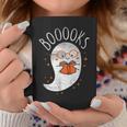 Cute Ghost Book Reading Halloween Teacher Top Graphic Print Coffee Mug Unique Gifts