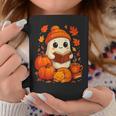 Cute Ghost Reading Book Autumn Pumpkins Cat Coffee Halloween Graphic Print Coffee Mug Unique Gifts Cute Ghost Reading Book Autumn Pumpkins Cat Coffee Halloween Graphic Print Coffee Mug Unique Gifts