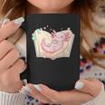Cute Kawaii Axolotl Book Tea Lover Women Reading Cozy Art Graphic Print Coffee Mug Unique Gifts