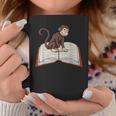 Cute Monkey Reading Books Literature Nature Graphic Print Coffee Mug Unique Gifts Cute Monkey Reading Books Literature Nature Graphic Print Coffee Mug Unique Gifts