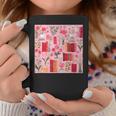Cute Pink Book Pattern Book Lover Graphic Print Coffee Mug Unique Gifts