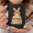 Cute Rabbit Bunny Reading Book Easter Day Teacher Librarian Graphic Print Coffee Mug Unique Gifts