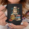 Cute Reading Chicken With Glasses Books Bookworm Reader Graphic Print Coffee Mug Unique Gifts