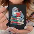 Cute Reading Seal On Books Book Lover Graphic Print Coffee Mug Unique Gifts