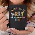 Cute Safari Animals Reading Books Reading Club Kids Literacy Graphic Print Coffee Mug Unique Gifts