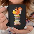 Cute Squirrel Reading Women's Tops Book Lovers Graphic Print Coffee Mug Unique Gifts