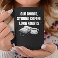 Dark Academia Aesthetic Old Books Strong Coffee Long Nights Graphic Print Coffee Mug Unique Gifts