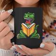 Dino Read Book Shirt Dinosaurs Reading Rex Cute Tee Graphic Print Coffee Mug Unique Gifts