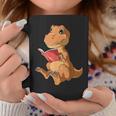 Dinosaur Reading Book Dino Reading Book Lovers Book Readers Graphic Print Coffee Mug Unique Gifts
