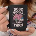 Dogs Books And Yarn Crocheter Crocheting Graphic Print Coffee Mug Unique Gifts