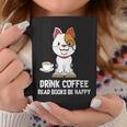 Drink Coffee Read Books Be Happy Nerdy Pet Puppy Owner Graphic Print Coffee Mug Unique Gifts