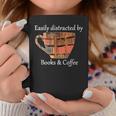 Easily Distracted By Books & Coffee Graphic Print Coffee Mug Unique Gifts