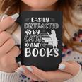 Easily Distracted By Cats And Books Cats & Book Lovers Graphic Print Coffee Mug Unique Gifts Easily Distracted By Cats And Books Cats & Book Lovers Graphic Print Coffee Mug Unique Gifts