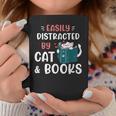Easily Distracted By Cats And Books Cat & Book Lover For Men Women Kids Graphic Print Coffee Mug Unique Gifts Easily Distracted By Cats And Books Cat & Book Lover For Men Women Kids Graphic Print Coffee Mug Unique Gifts