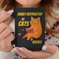 Easily Distracted By Cats And Books For Cat And Book Lover Graphic Print Coffee Mug Unique Gifts Easily Distracted By Cats And Books For Cat And Book Lover Graphic Print Coffee Mug Unique Gifts