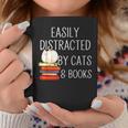 Easily Distracted By Cats And Books Cute Book Lover Graphic Print Coffee Mug Unique Gifts Easily Distracted By Cats And Books Cute Book Lover Graphic Print Coffee Mug Unique Gifts
