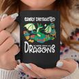 Easily Distracted By Coffee Books And Dragons Fantasy Sci-Fi Graphic Print Coffee Mug Unique Gifts