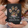 Easily Distracted By Dogs And Books Tshirt Graphic Print Coffee Mug Unique Gifts
