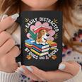 Easily Distracted By Dogs And Books Pets Books Lovers Graphic Print Coffee Mug Unique Gifts