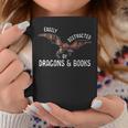 Easily Distracted By Dragons And Books Nerd Readers Graphic Print Coffee Mug Unique Gifts