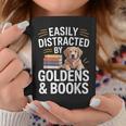 Easily Distracted By Goldens & Books Golden Retriever Dog Graphic Print Coffee Mug Unique Gifts Easily Distracted By Goldens & Books Golden Retriever Dog Graphic Print Coffee Mug Unique Gifts