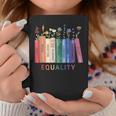 Equality Flower Books Equal Rights Social Justice Feminist Graphic Print Coffee Mug Unique Gifts