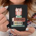 Everyday Should Be Library Day Cute Owl Reading Books Lover Graphic Print Coffee Mug Unique Gifts Everyday Should Be Library Day Cute Owl Reading Books Lover Graphic Print Coffee Mug Unique Gifts