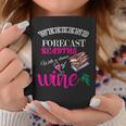 Weekend Forecast Reading With a Chance Of Wine Book Humor Graphic Print Coffee Mug Unique Gifts