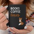 Fox Books Coffee Foxes Women Fox Graphic Cute Fox Lovers Graphic Print Coffee Mug Unique Gifts