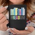Freadom Books Reader Librarian Reading Graphic Print Coffee Mug Unique Gifts
