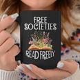 Free Societies Read Freely Bookworm Reading Book Lover Graphic Print Coffee Mug Unique Gifts