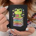 Frog Reading Books Bookworm Librarian Graphic Print Coffee Mug Unique Gifts