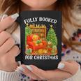 Fully Booked For Christmas Holiday Book Lover Santa Graphic Print Coffee Mug Unique Gifts