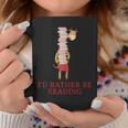 Giraffe Book Lovers I'd Rather Be ReadingShirt Graphic Print Coffee Mug Unique Gifts