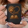 Girl Who Loves Dogs & Books Heart Dog Lover Reader Reeding Graphic Print Coffee Mug Unique Gifts