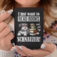 Girls Boys Kids Read Books Miniature Schnauzer Lover Graphic Print Coffee Mug Unique Gifts