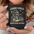Good Girls Read Bad Books Dark Romance Reader Skeleton Goth Graphic Print Coffee Mug Unique Gifts