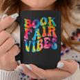 Groovy 70s Book Fair Vibe Tie Dye Reading School Librarian Graphic Print Coffee Mug Unique Gifts